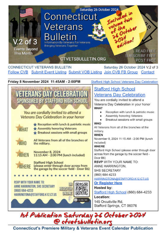Stafford High School Veterans Day Celebration