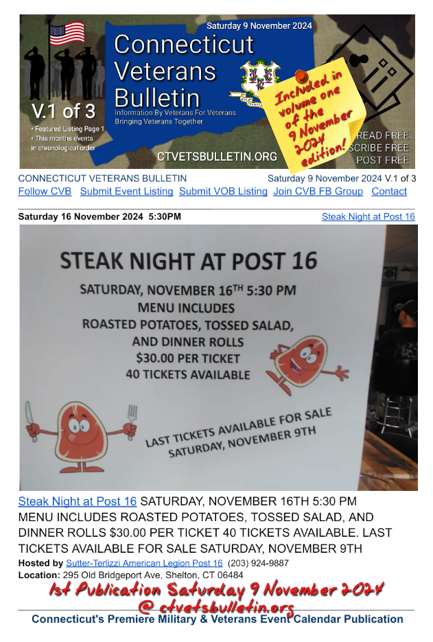 Steak Night at Post 16