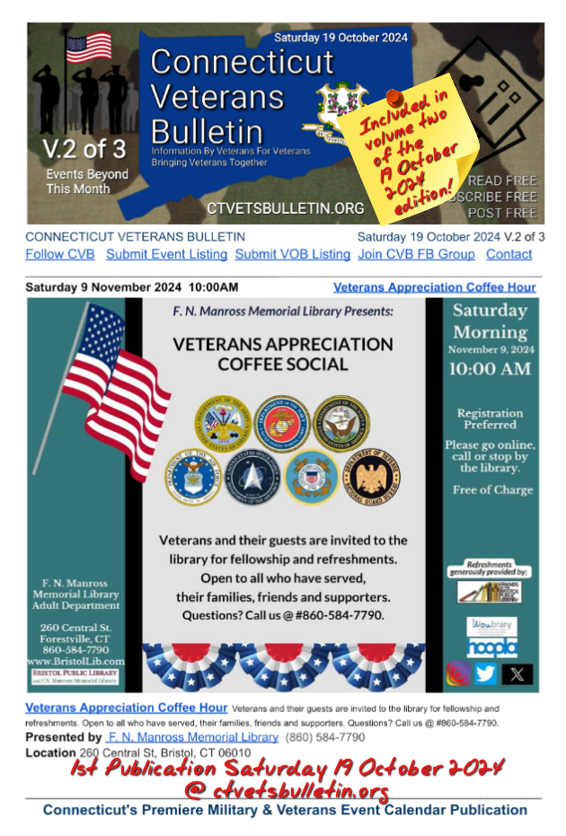 Veterans Appreciation Coffee Hour