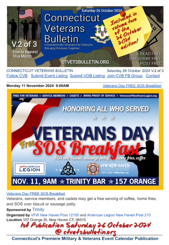 Veterans Day FREE SOS Breakfast