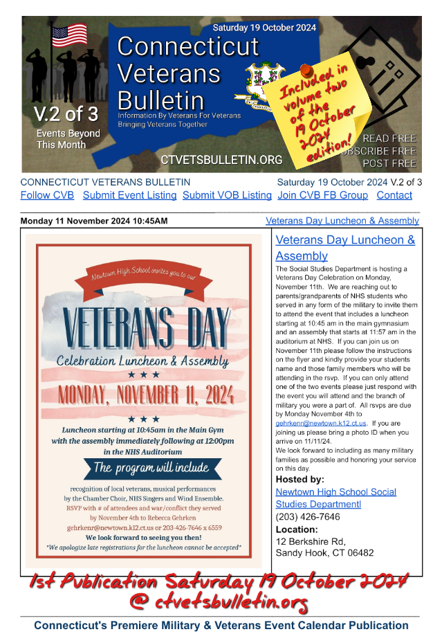 Veterans Day Luncheon & Assembly