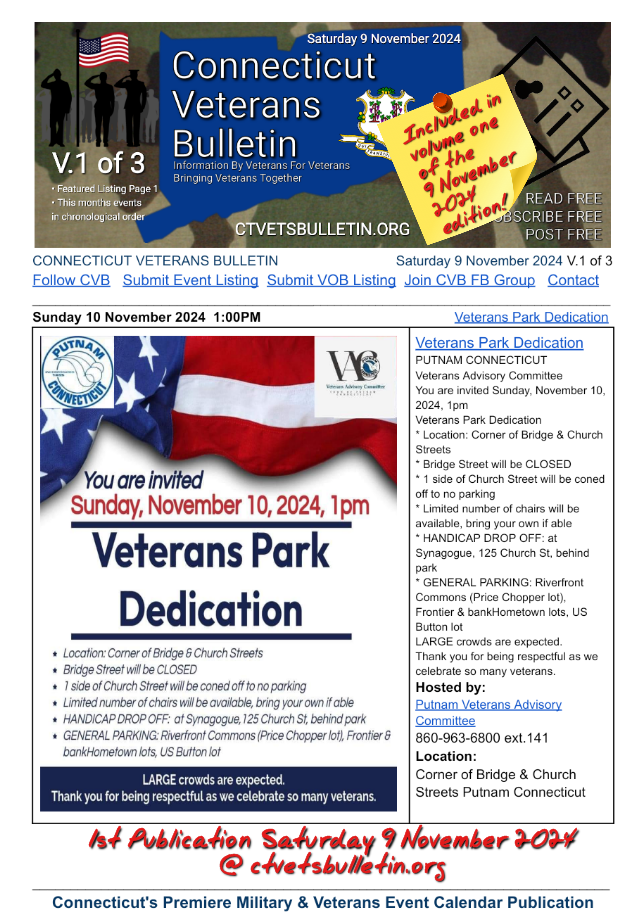 Veterans Park Dedication