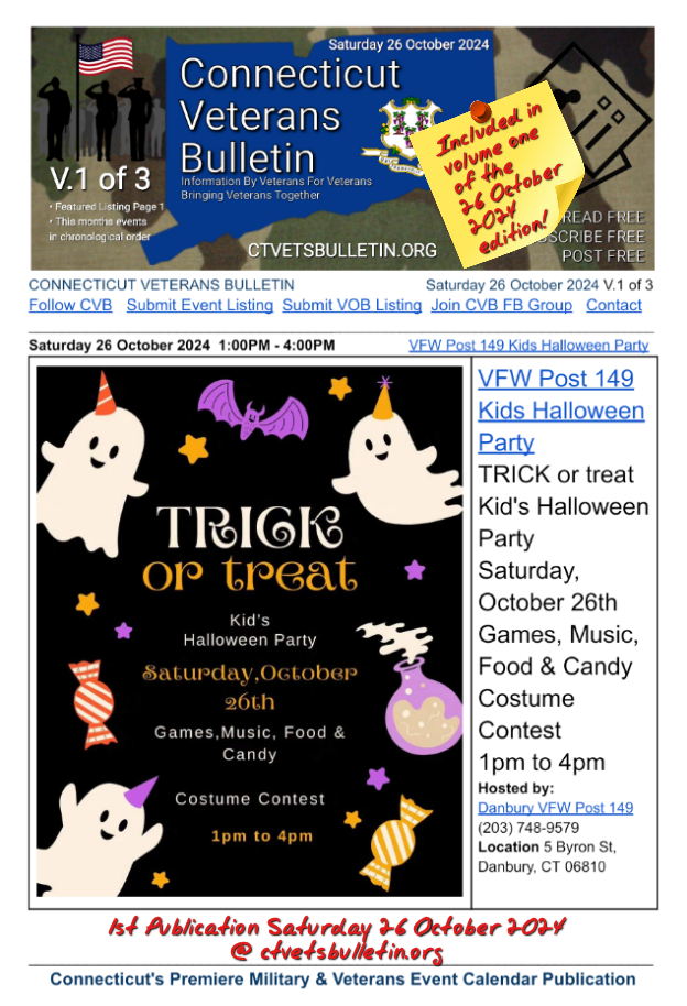 VFW Post 149 Kids Halloween Party