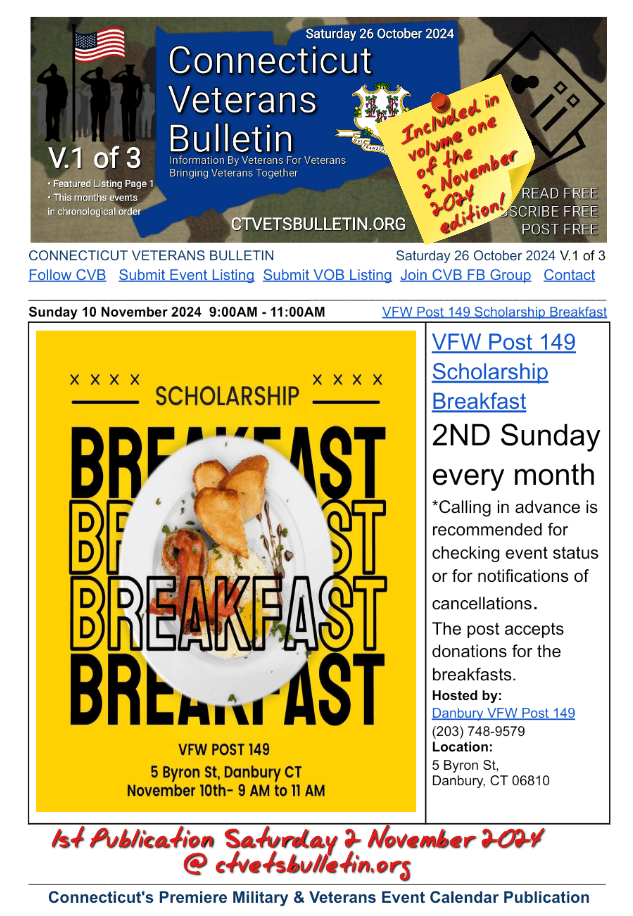 VFW Post 149 Scholarship Breakfast