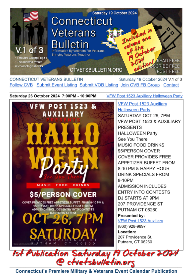 VFW Post 1523 Auxiliary Halloween Party