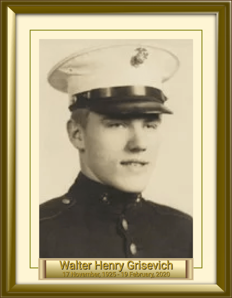 Walter Henry Grisevich Nov 17, 1925 - Feb 19, 2020