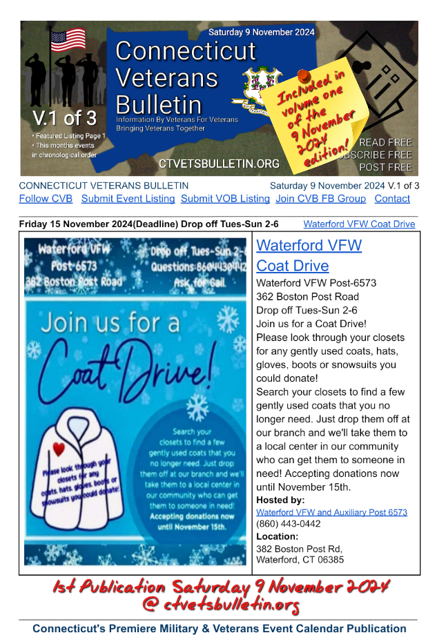Waterford VFW Coat Drive