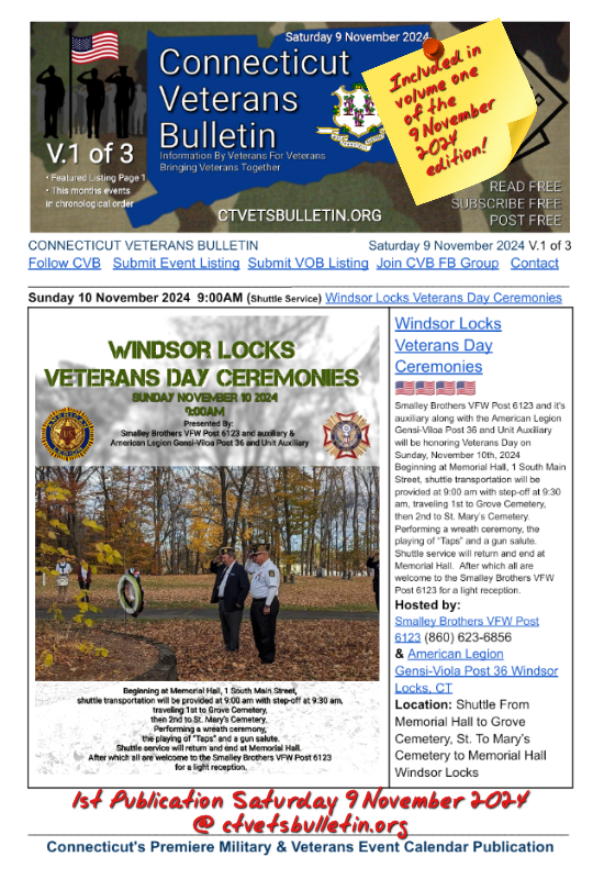 Windsor Locks Veterans Day Ceremonies