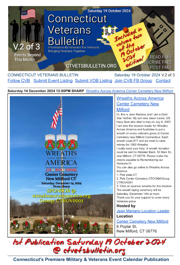 Wreaths Across America Center Cemetery New Milford