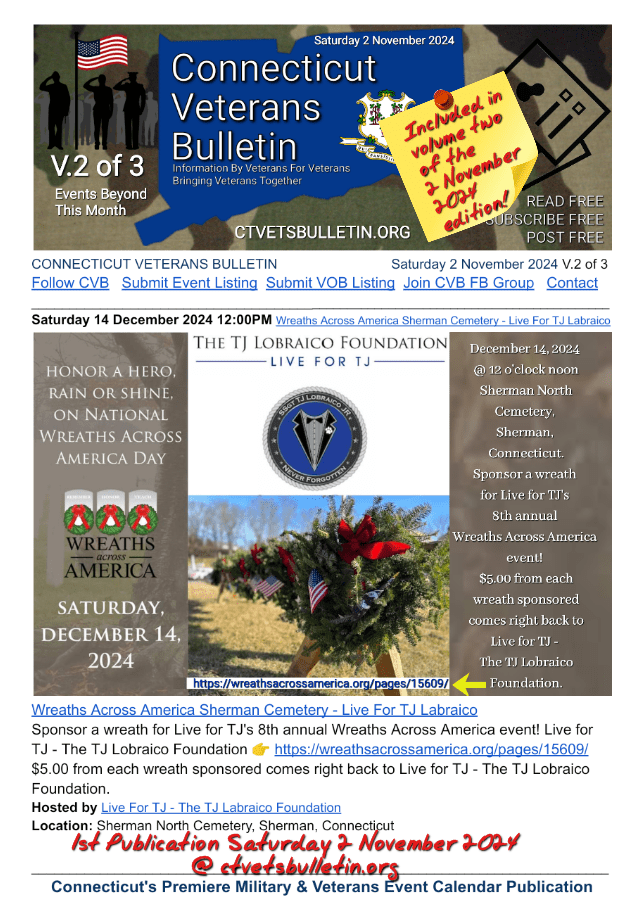 Wreaths Across America Sherman Cemetery - Live For TJ Labraico