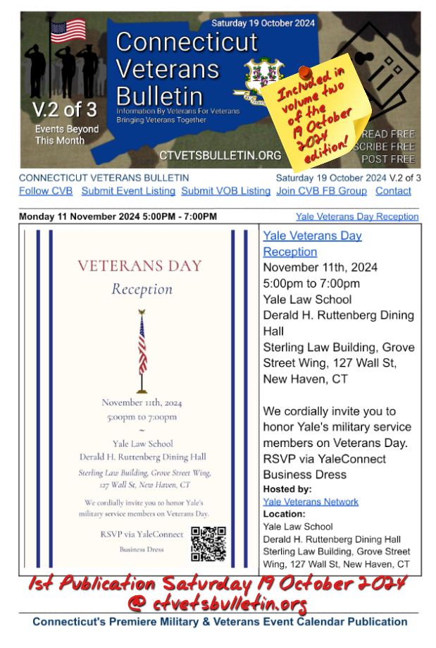 Yale Veterans Day Reception