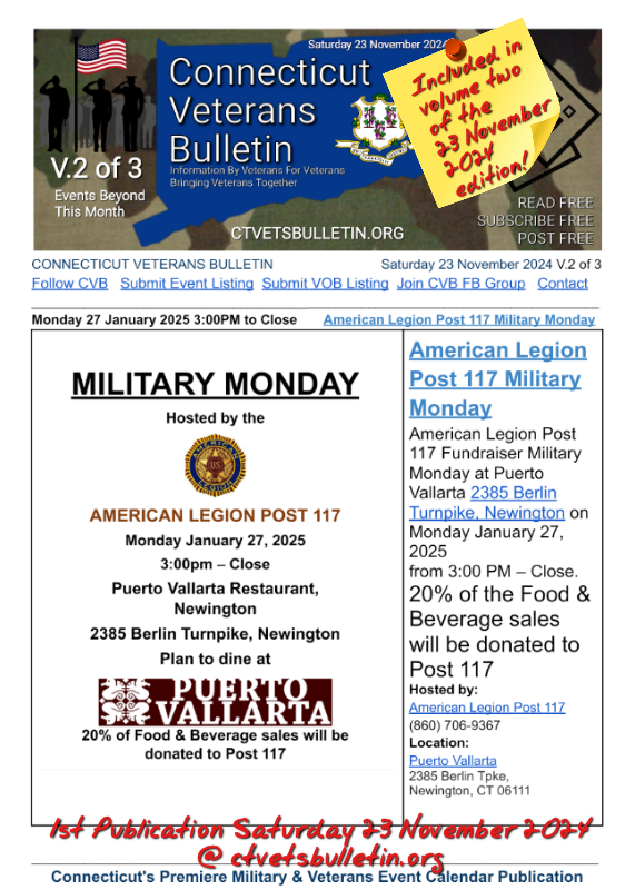 American Legion Post 117 Military Monday