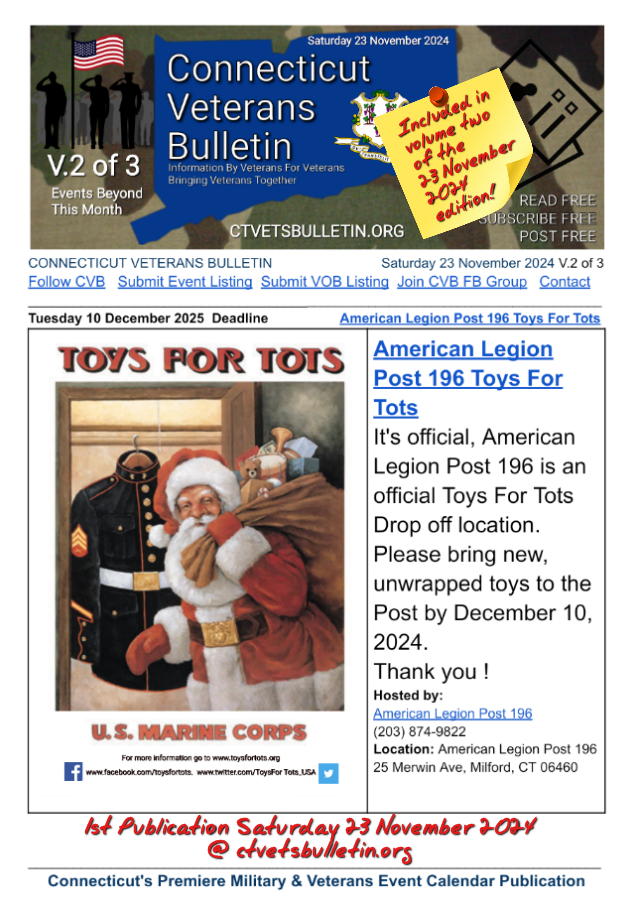 American Legion Post 196 Toys For Tots