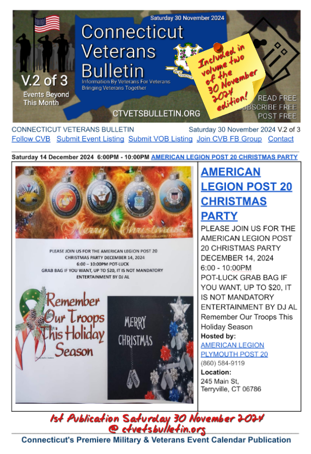 AMERICAN LEGION POST 20 CHRISTMAS PARTY