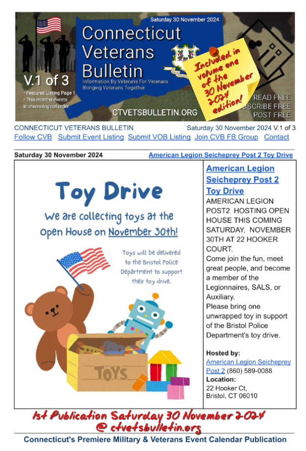 American Legion Seicheprey Post 2 Toy Drive