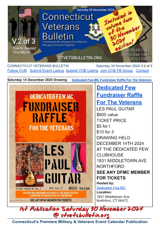 Dedicated Few Fundraiser Raffle For The Veterans