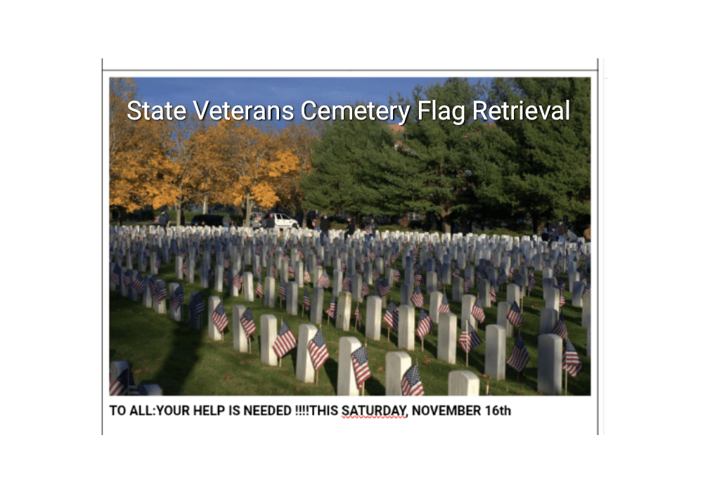 Middletown Veterans Cemetery Flag Retrieval