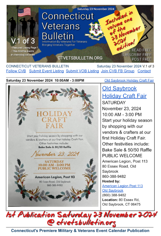 Old Saybrook Holiday Craft Fair