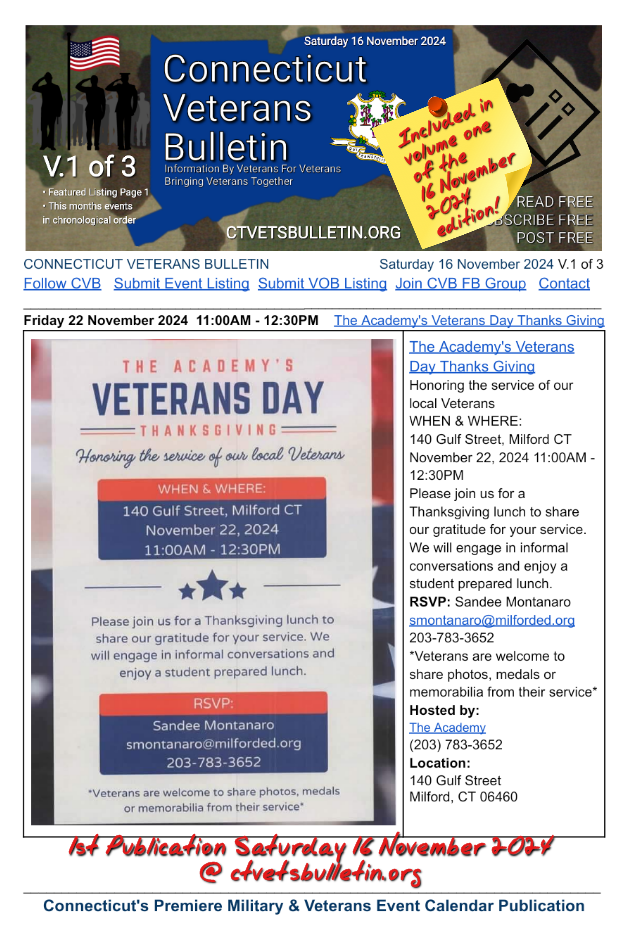 The Academy's Veterans Day Thanks Giving