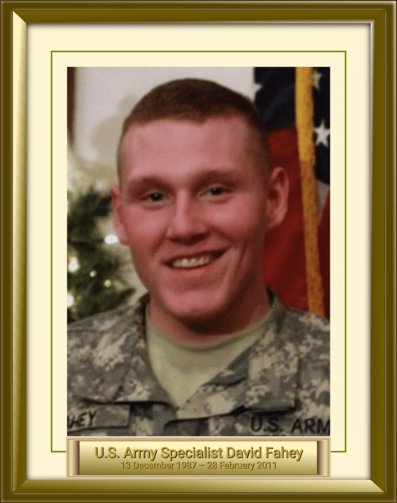 U.S. Army Specialist David Fahey 13 December 1987 – 28 February 2011
