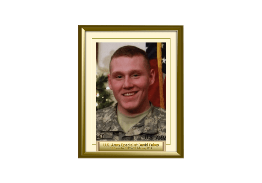 U.S. Army Specialist David Fahey 13 December 1987 – 28 February 2011