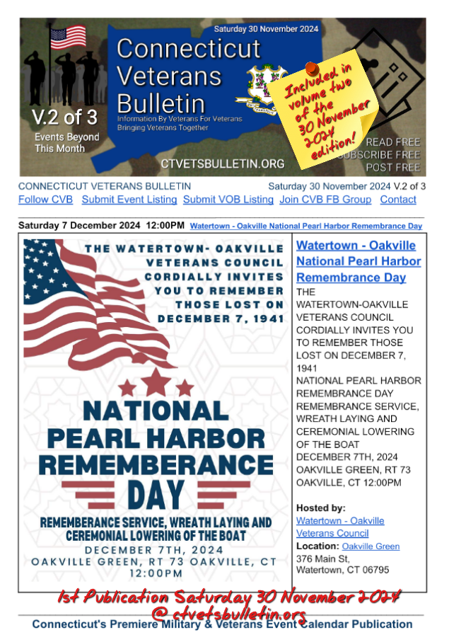 Watertown - Oakville National Pearl Harbor Remembrance Day
