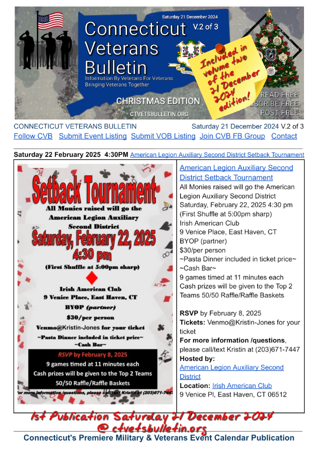 American Legion Auxiliary Second District Setback Tournament