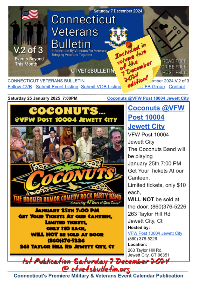 Coconuts @VFW Post 10004 Jewett City