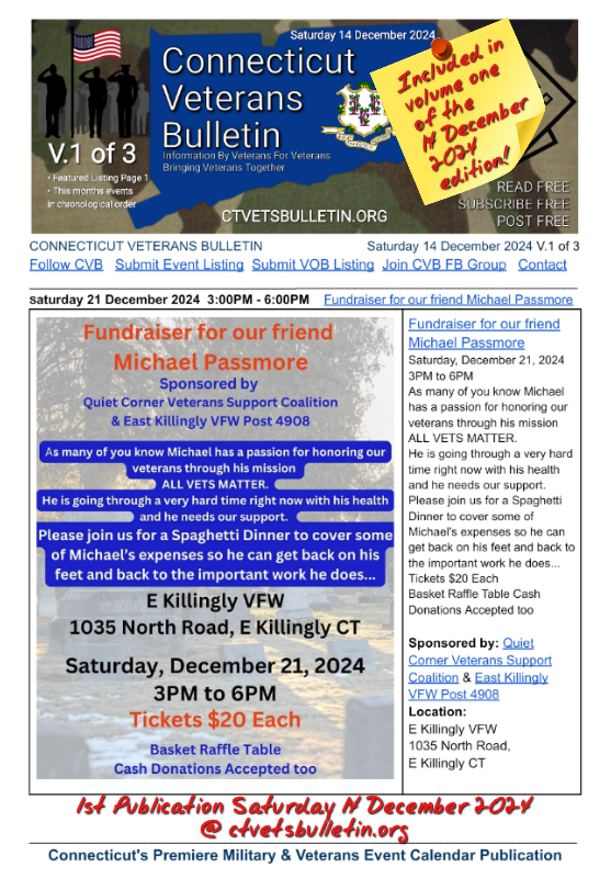 Fundraiser for our friend Michael Passmore