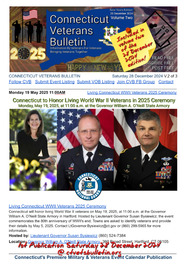 Living Connecticut WWII Veterans 2025 Ceremony