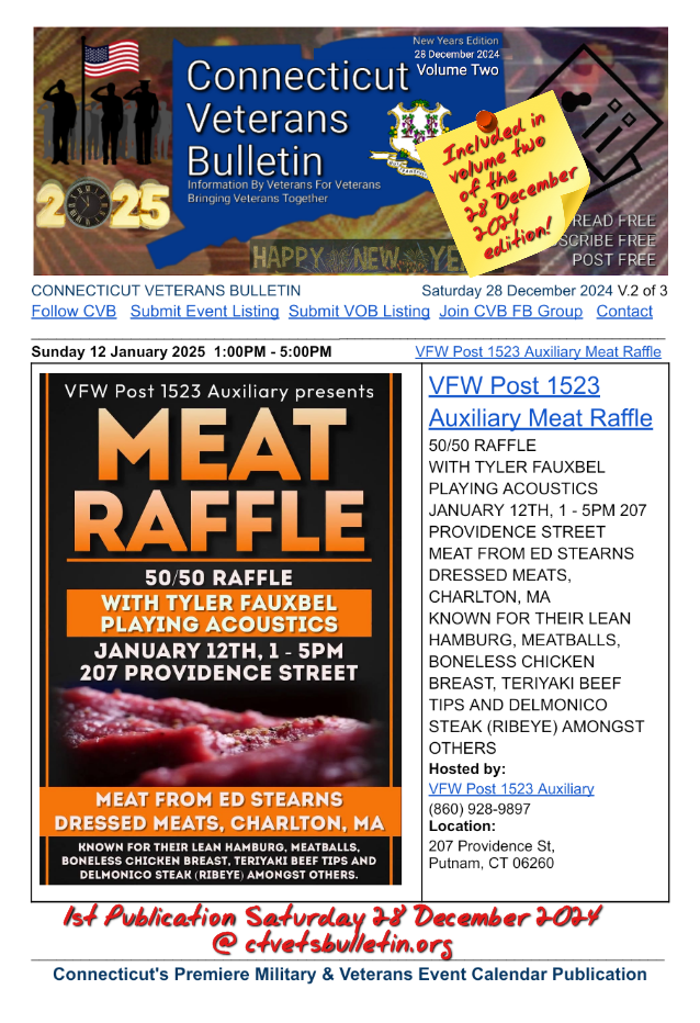 VFW Post 1523 Auxiliary Meat Raffle