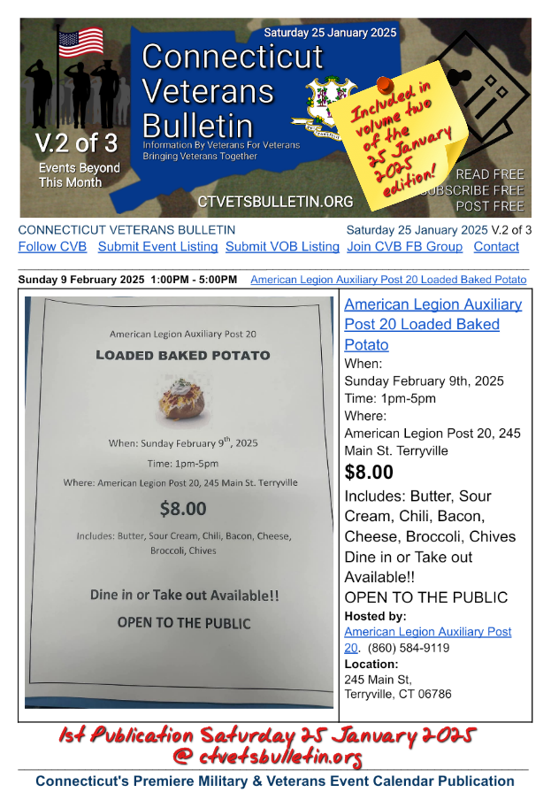 American Legion Auxiliary Post 20 Loaded Baked Potato