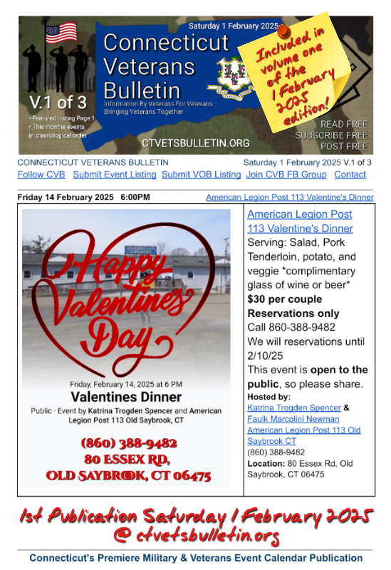 American Legion Post 113 Valentine's Dinner