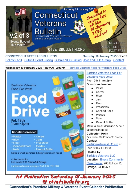 Surfside Veterans Food For Veterans Food Drive