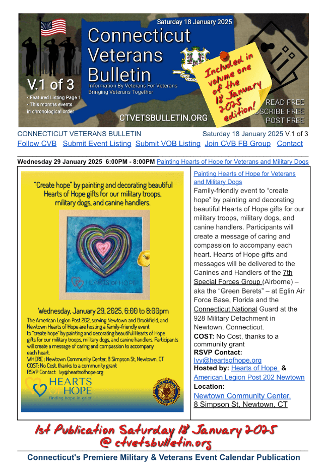 Painting Hearts of Hope for Veterans and Military Dogs