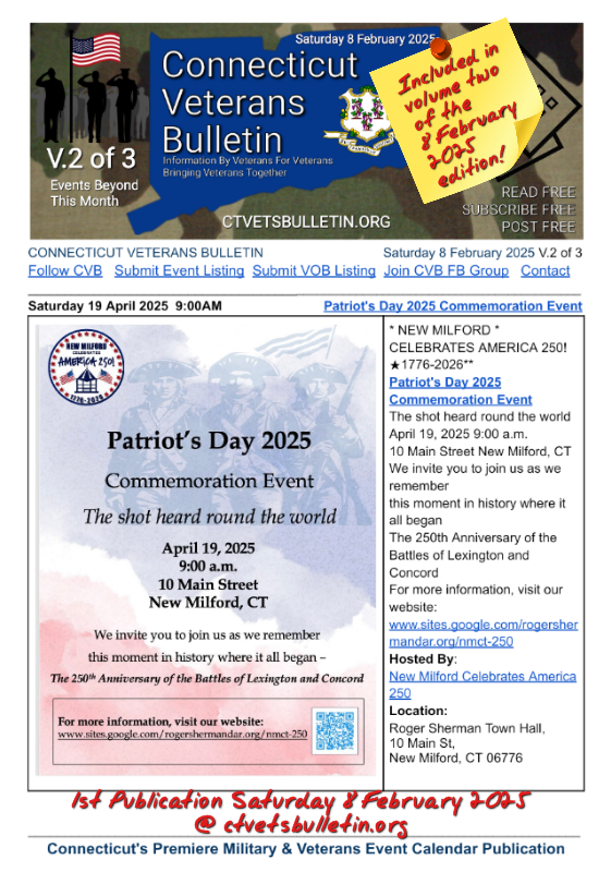 Patriot's Day 2025 Commemoration Event