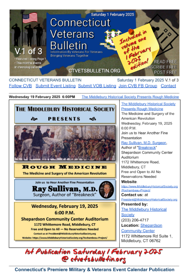 The Middlebury Historical Society Presents Rough Medicine