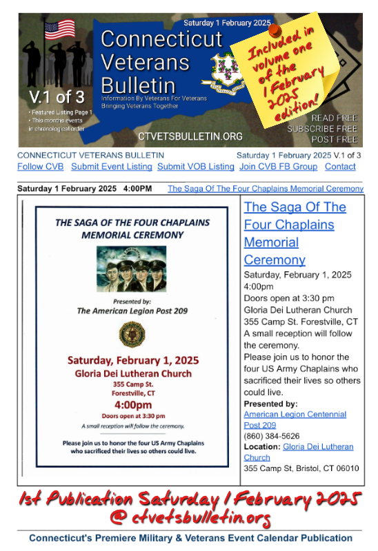 The Saga Of The Four Chaplains Memorial Ceremony