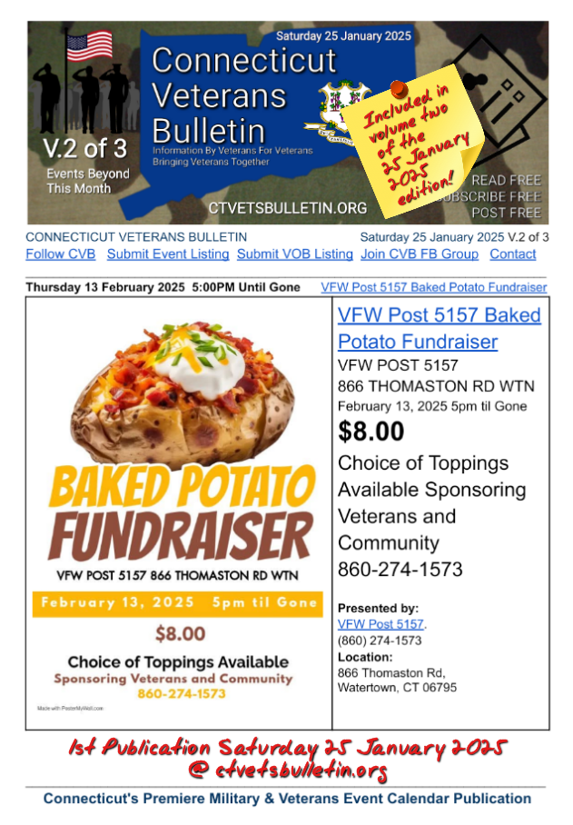 VFW Post 5157 Baked Potato Fundraiser