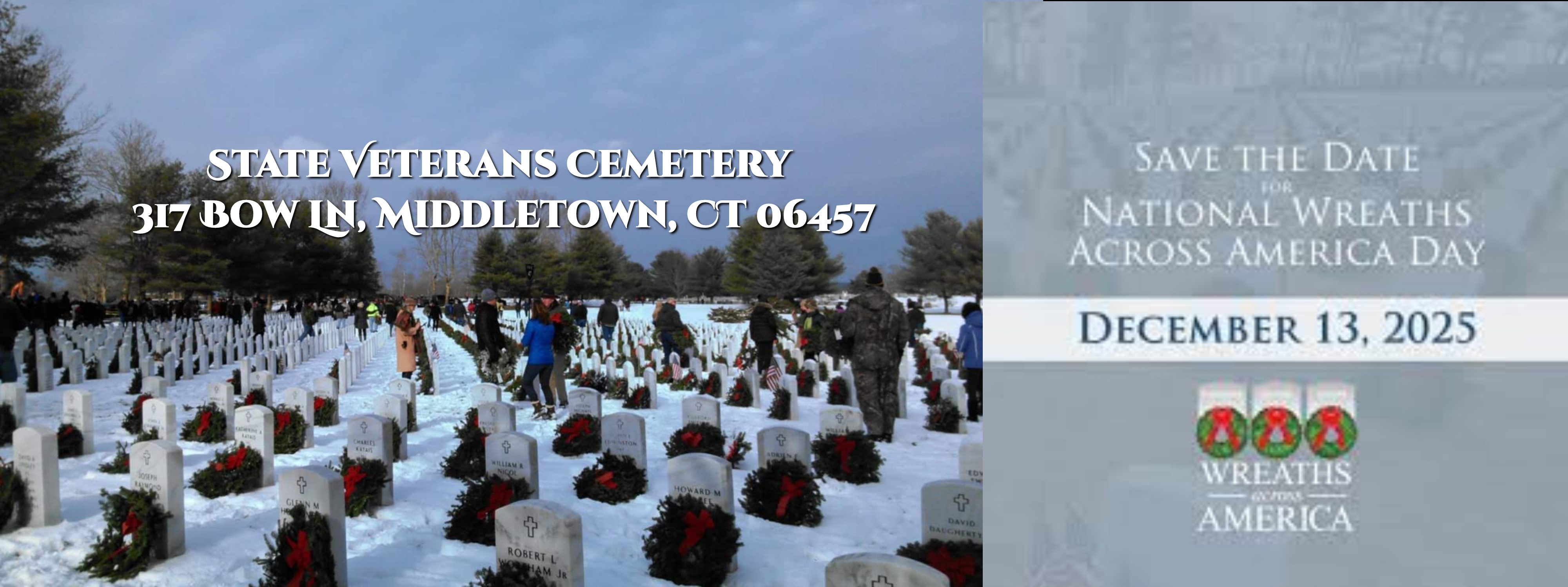 Wreaths Across America State Veterans Cemetery Middletown Connecticut