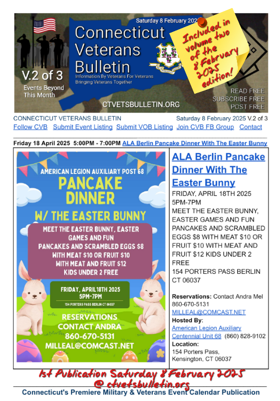 ALA Berlin Pancake Dinner With The Easter Bunny