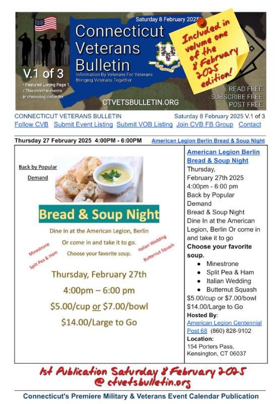 American Legion Berlin Bread & Soup Night