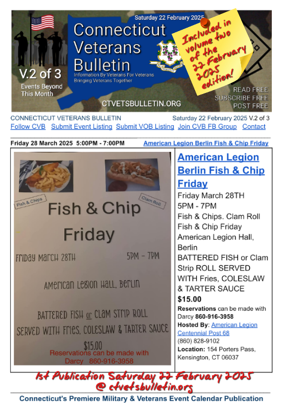 American Legion Berlin Fish & Chip Friday