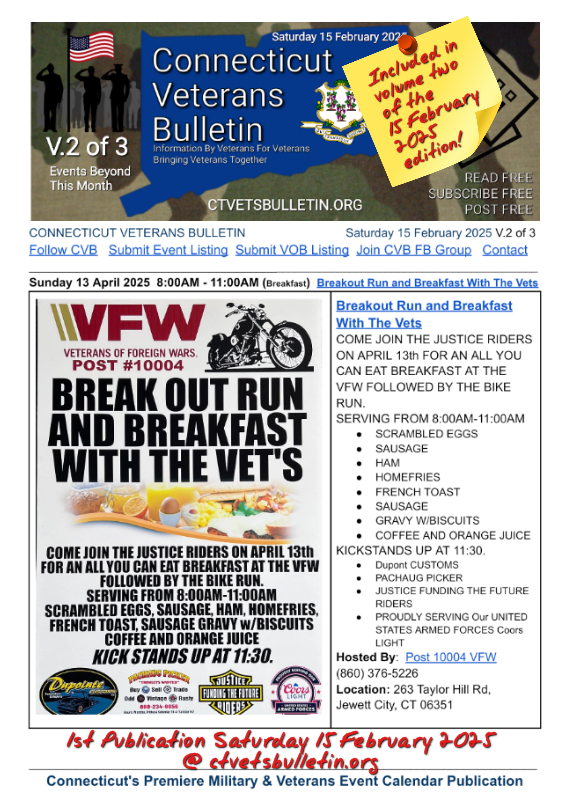 Breakout Run and Breakfast With The Vets