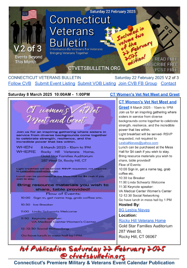 CT Women's Vet Net Meet and Greet