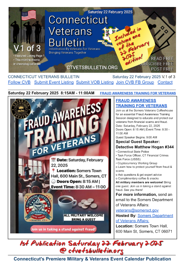 FRAUD AWARENESS TRAINING FOR VETERANS