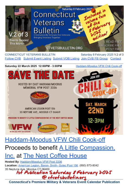 Haddam-Moodus VFW Chili Cook-off