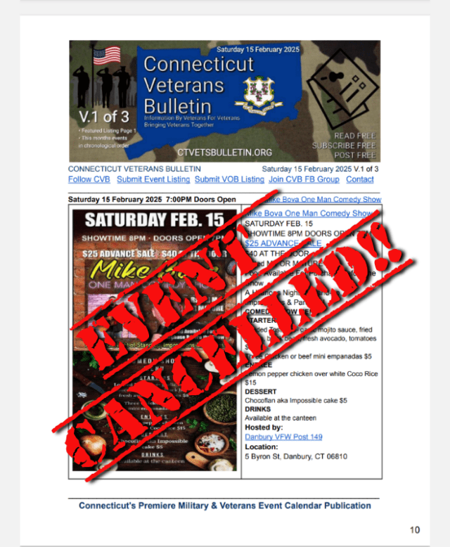 Mike Bova One Man Comedy Show Cancelled Page 10 Volume One