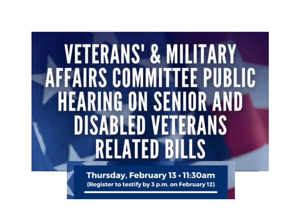 Public Hearing Set to Strengthen Veteran Benefits in Connecticut