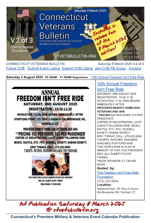 10th Annual Freedom Isn't Free Ride